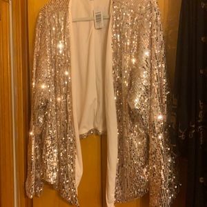 Torrid sequined Cascade front Bolero